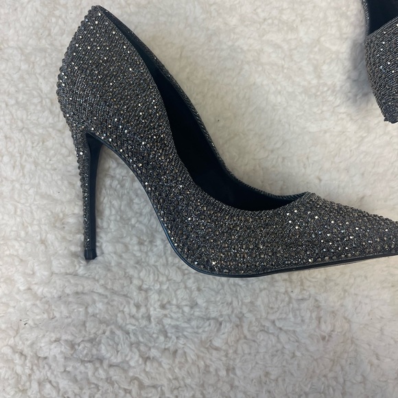 Steve Madden Daisy Gunmetal Rhinestone Heels - Picture 7 of 9